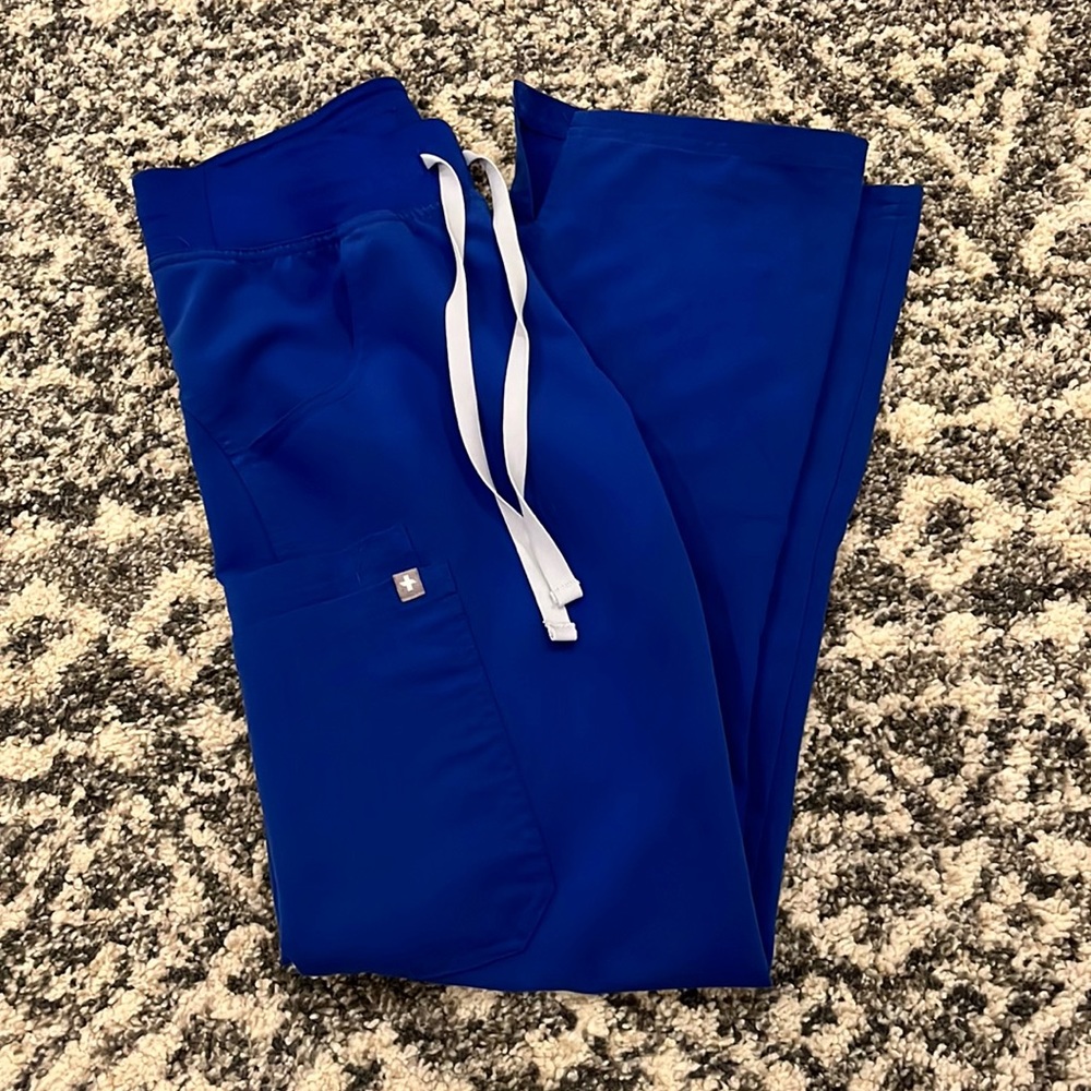 Figs royal blue scrub pants XXS petite